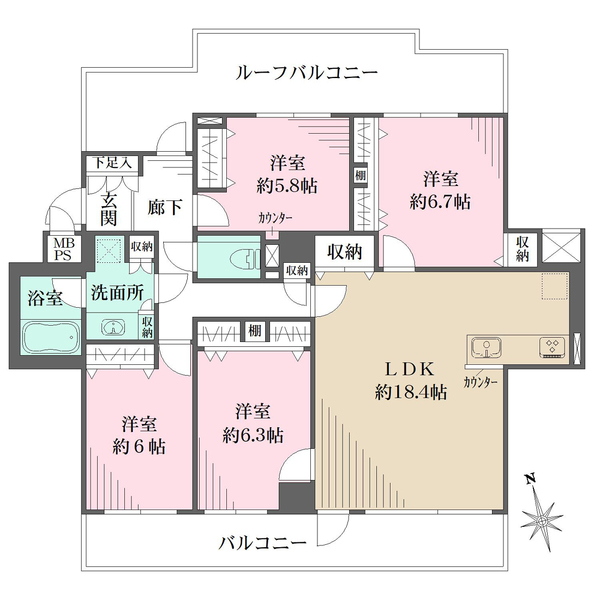 ネオハイツ甲子園口の間取図
