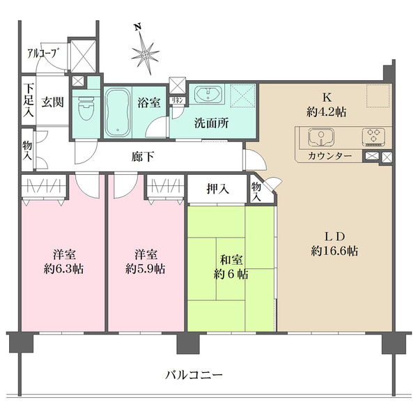 ジオ甲東園ネクサスの間取図