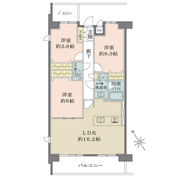 藤和シティホームズ西宮東町の間取図