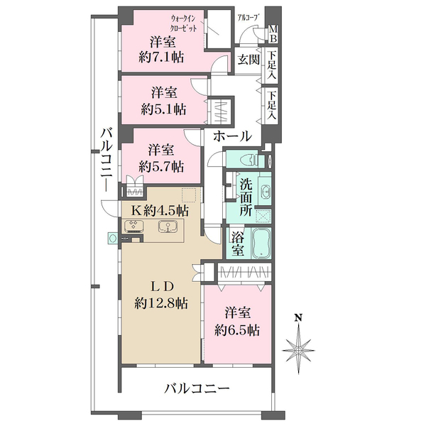 プリンスハイツ鳴尾北の間取図