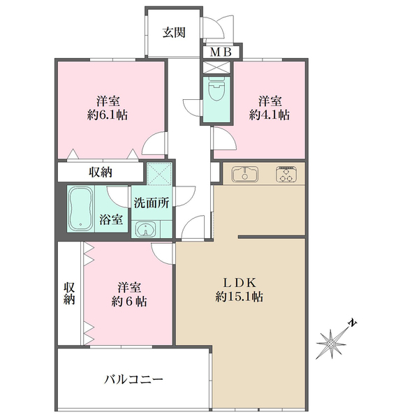 宝塚ガーデンヴィレッジの間取図