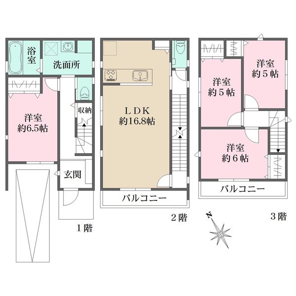 A号地の間取図