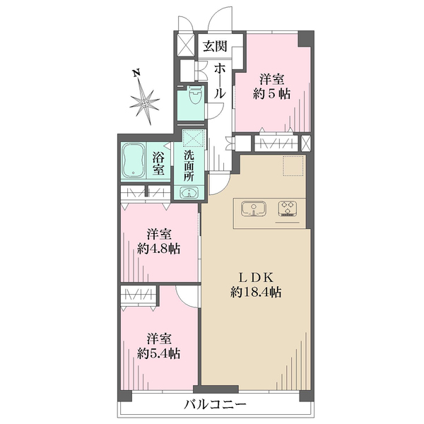 西宮東パーク・マンションの間取図