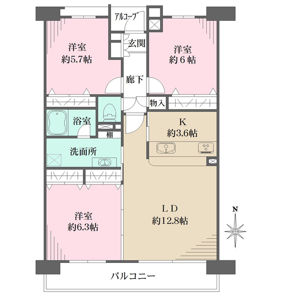 リアージュ西宮門戸の間取図