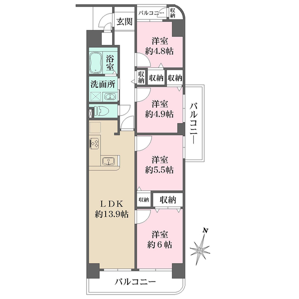 サンヴェールパルシティの間取図