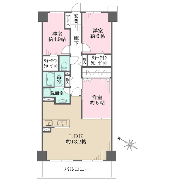 サークコート宝塚の間取図