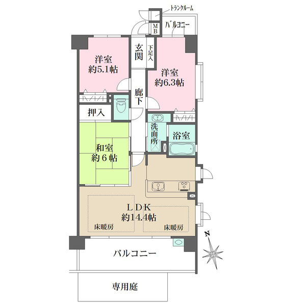 ジェネラス西宮の間取図