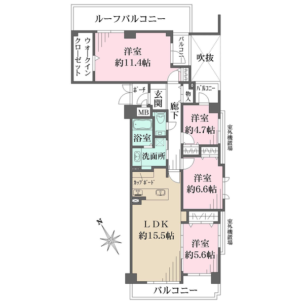 ファミール甲子園浦風町の間取図