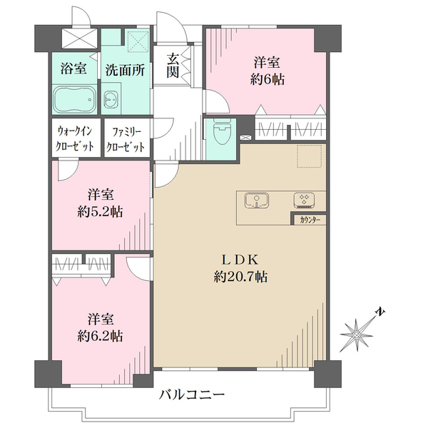 シャルマンコーポ西宮東の間取図