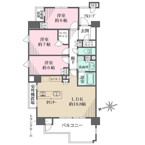レ・ジェイド西宮甲子園の間取図