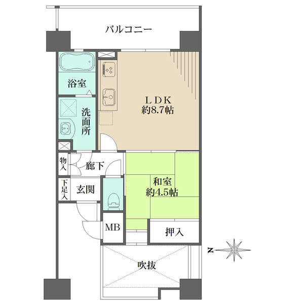 阪急西宮マンションの間取図