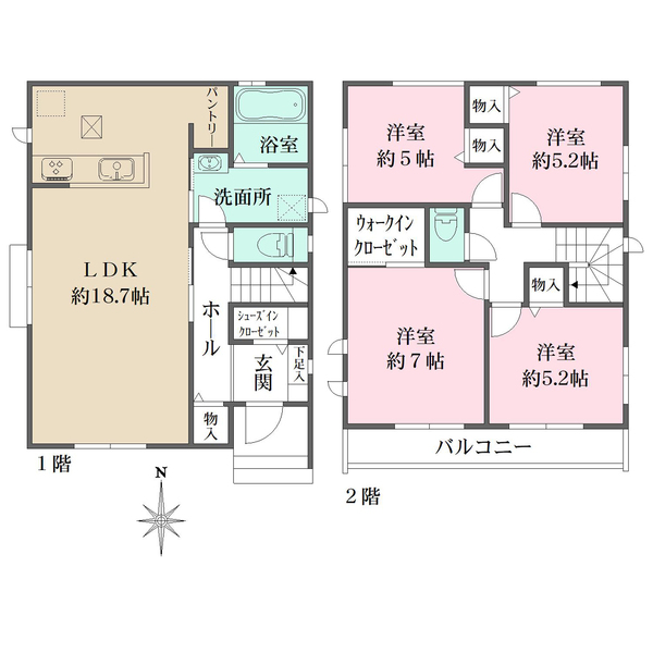 A号地の間取図