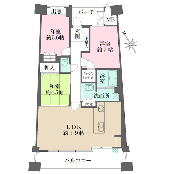 リーデンススクエア宝塚リバージュの間取図