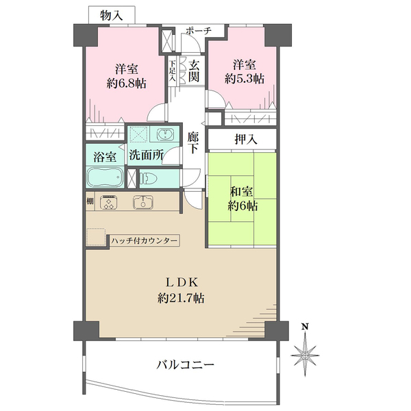 阪急逆瀬台アヴェルデ弐番館の間取図
