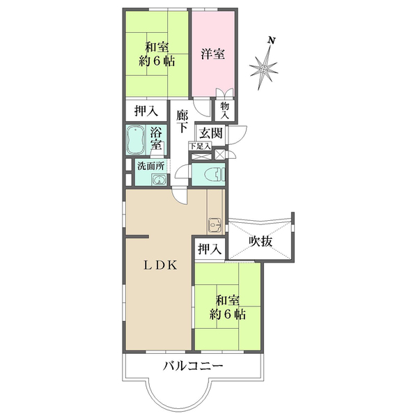 コスモハイツ瑞ヶ丘の間取図