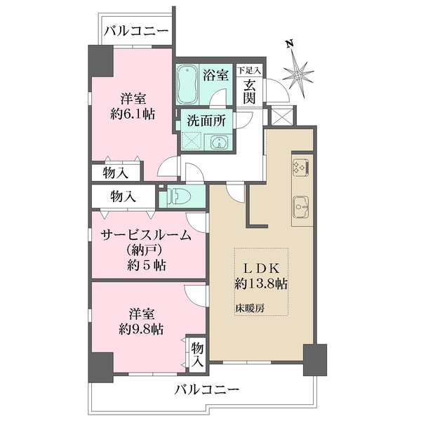 アーバンヴィレッジ西宮の間取図
