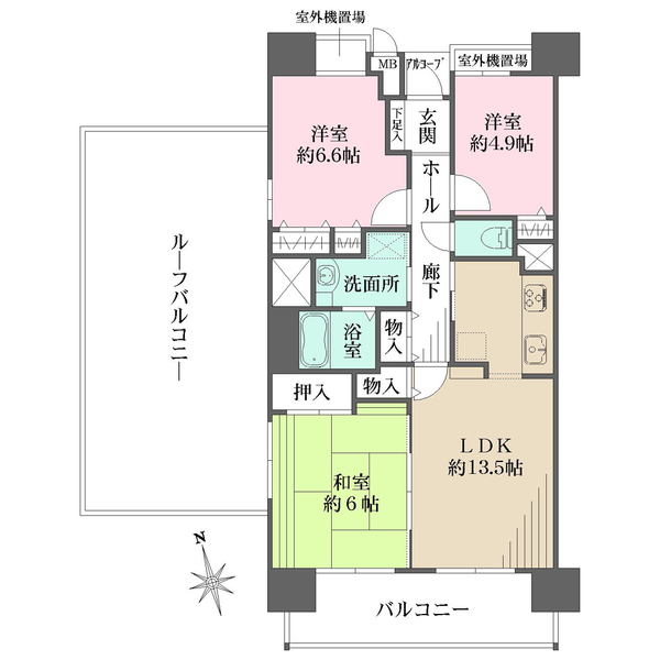 ラ・ヴェール伊丹昆陽池A棟の間取図