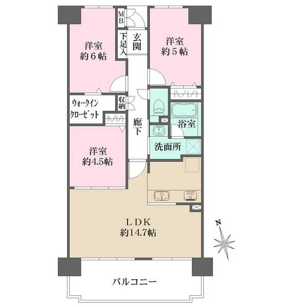 グラン・ソシエ甲子園口の間取図