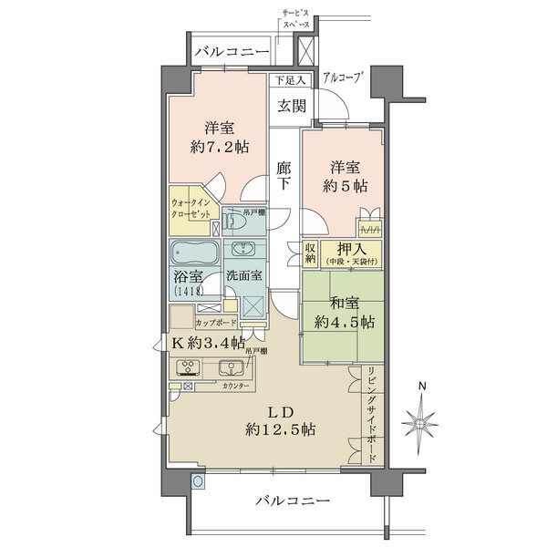 パークホームズ甲子園口の間取図