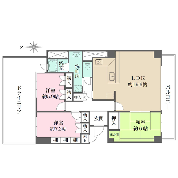 ラフィーヌ芦屋の間取図