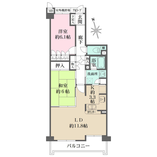 東急ドエル・アルス西宮越木岩の間取図