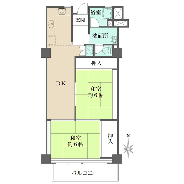 芦屋アーバンライフの間取図