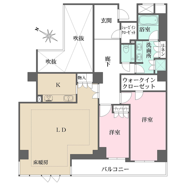 ザ・パークハウス芦屋川の間取図