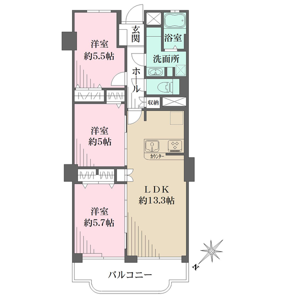 グランドハイツ甲陽園の間取図