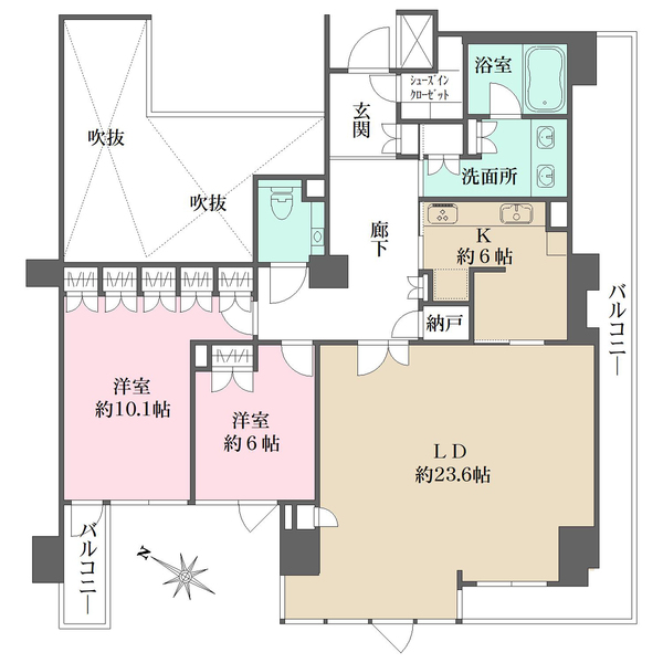 ザ・パークハウス芦屋川の間取図