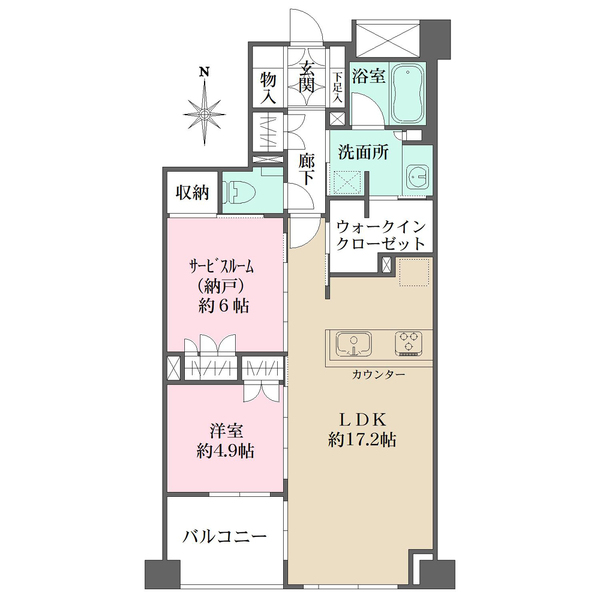 イニシア神戸森北町の間取図