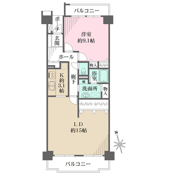 グリーンコーポジェームス山一番館の間取図