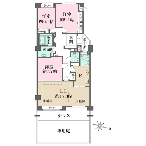 ファミール・グラン芦屋の間取図