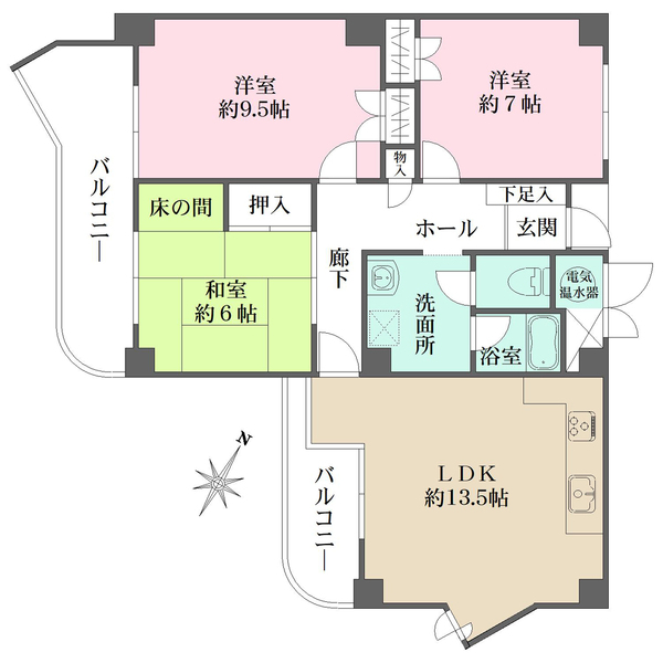 朝日ケ丘アーバンライフの間取図