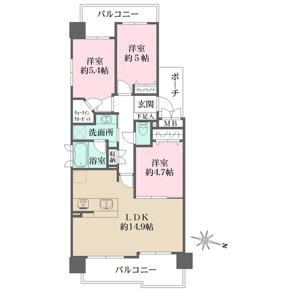ドルフ阿倍野松崎町の間取図
