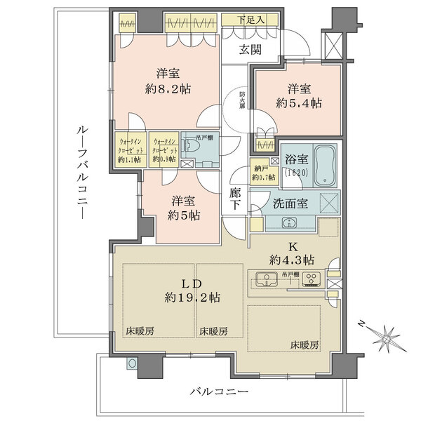 ザ・パークハウス芦屋レジデンスの間取図
