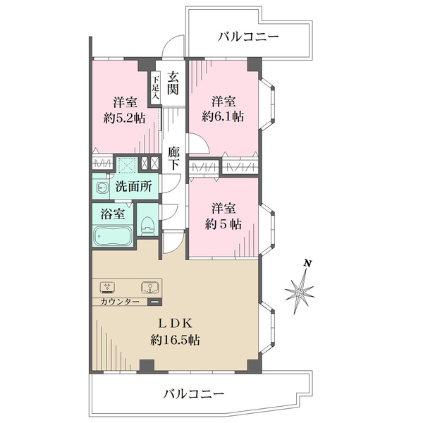 藤和シティホームズ芦屋弐番館の間取図
