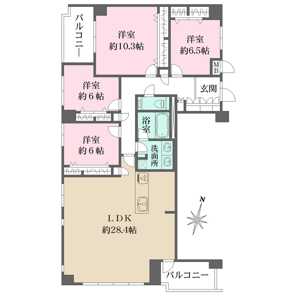 芦屋浜町アーバンプラザの間取図