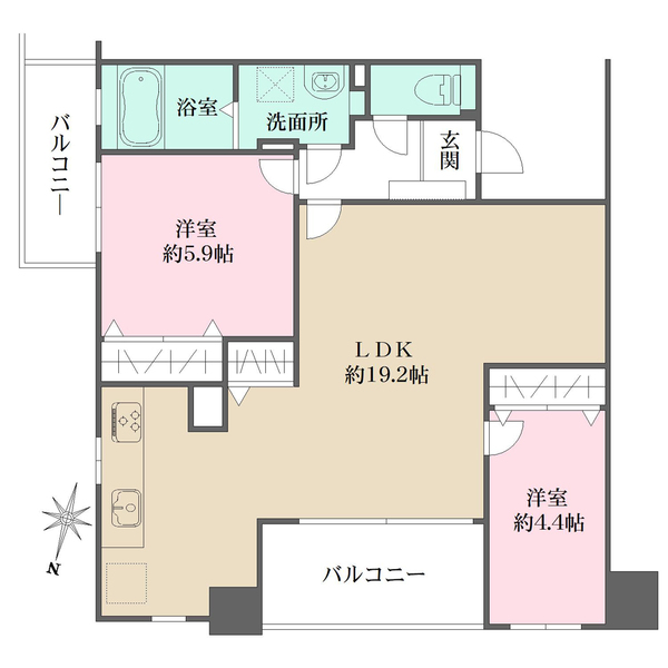 プレステージ六甲道駅前IIの間取図