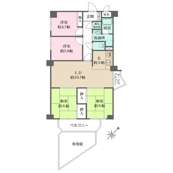 サニーハウス六甲台の間取図