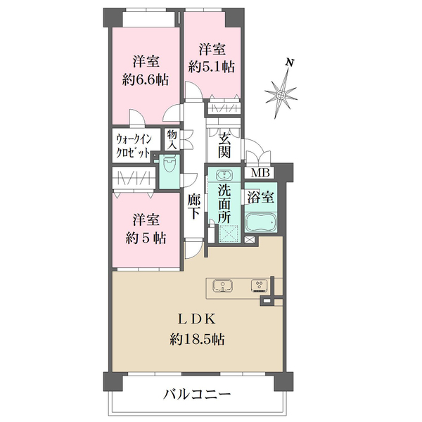 ステイツ岡本・甲南山手の間取図