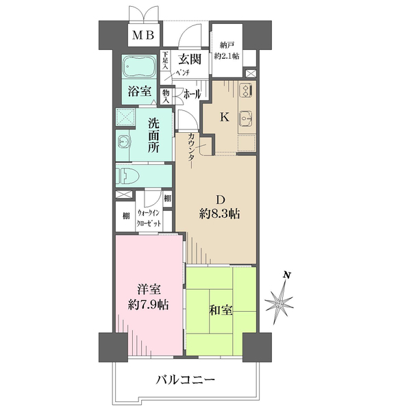 RICイーストコート11番街 3番館の間取図