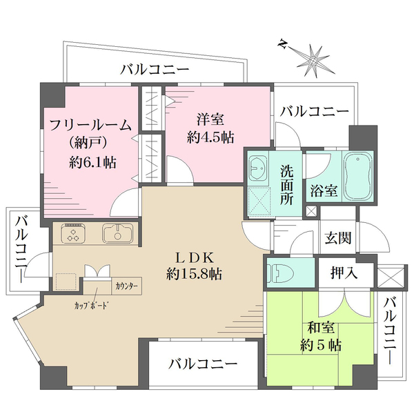 ワコーレリベルタ深江本町の間取図