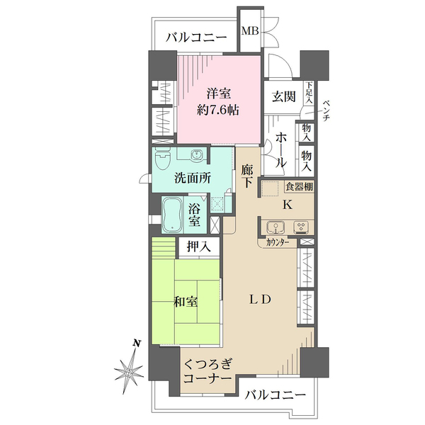 RICイーストコート11番街 3番館の間取図