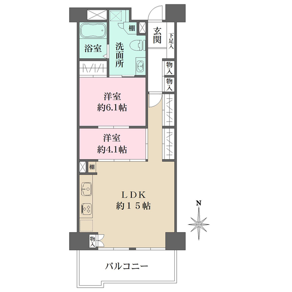RICイーストコート11番街 3番館の間取図