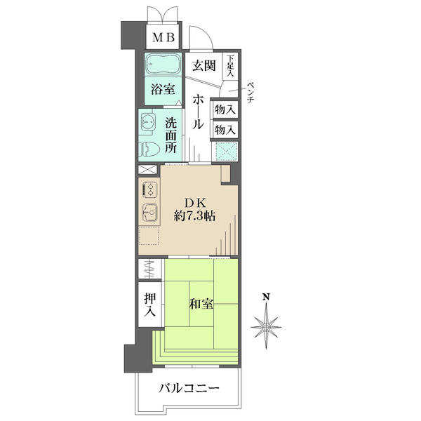 RICイーストコート11番街 1番館の間取図