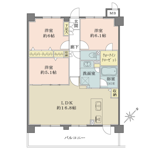 ライオンズガーデン魚崎壱番館の間取図
