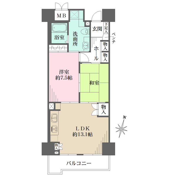 RICイーストコート11番街 3番館の間取図