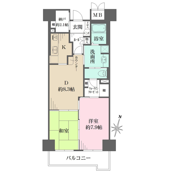 RICイーストコート11番街 2番館の間取図