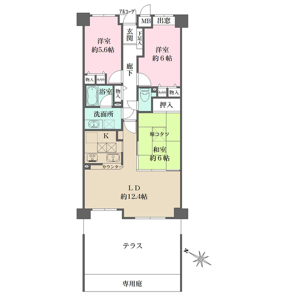 ファミール東灘・北青木の間取図