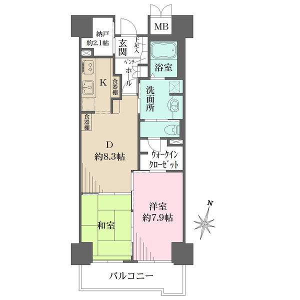 RICイーストコート11番街 3番館の間取図